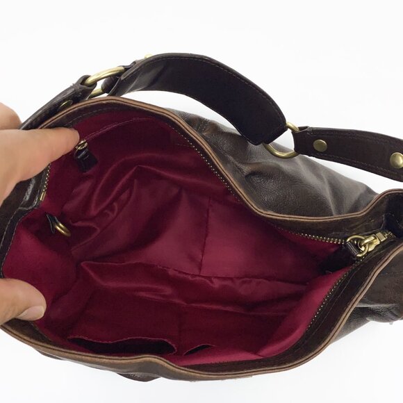 COACH Madison Brown Shimmery Leather Hobo/Shoulder Bag - H0868-13250P - Picture 3 of 16